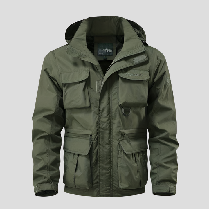 Waterdichte jas in militaire stijl voor heren