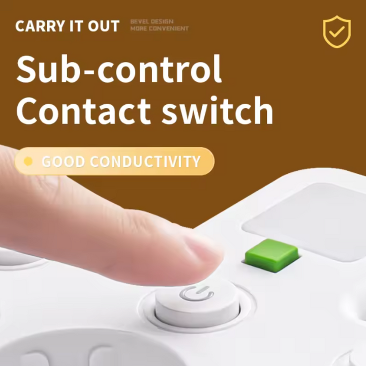 Draaibare stekkerdoos - Wandmontage Stekkerdoos met Onafhankelijke Schakelaar - 2 USB A En 1 USB C