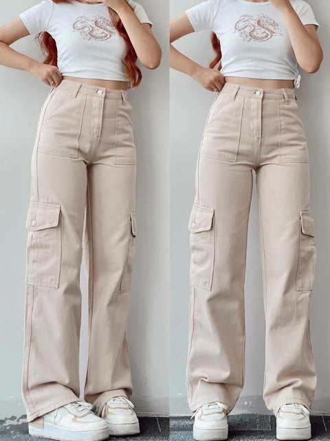 Viny - Urban Wijde Cargo Jeans Voor Dames