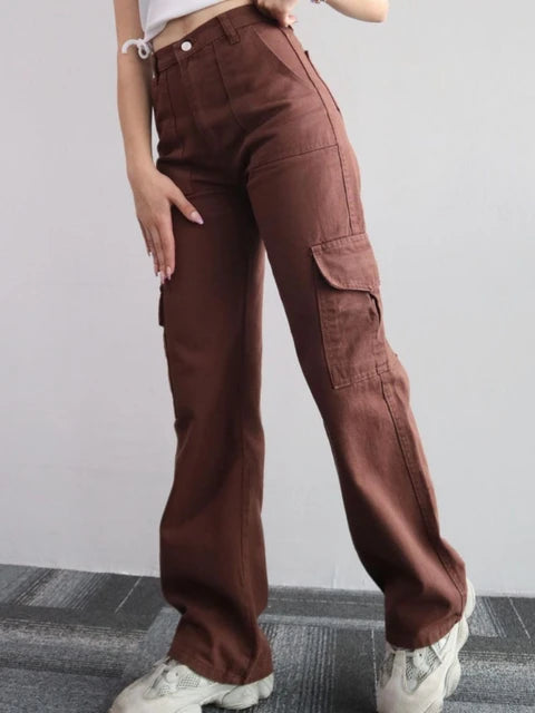Viny - Urban Wijde Cargo Jeans Voor Dames