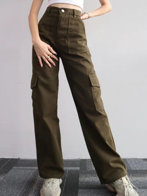 Viny - Urban Wijde Cargo Jeans Voor Dames
