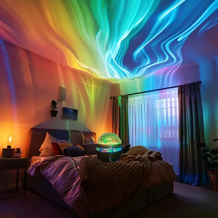 Aurora LED Sterrenhemel Projector – Galaxy RGB Nachtlamp met Afstandsbediening, Perfect voor Slaapkamer & Feestdecoratie"