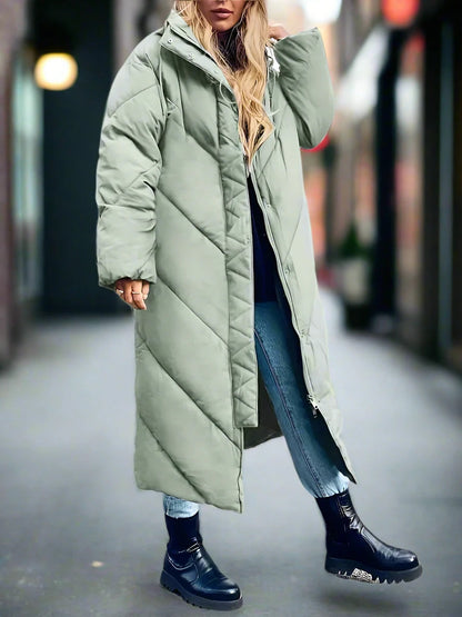 Trendy Lange Puffer Winterjas Voor Dames - Joyce