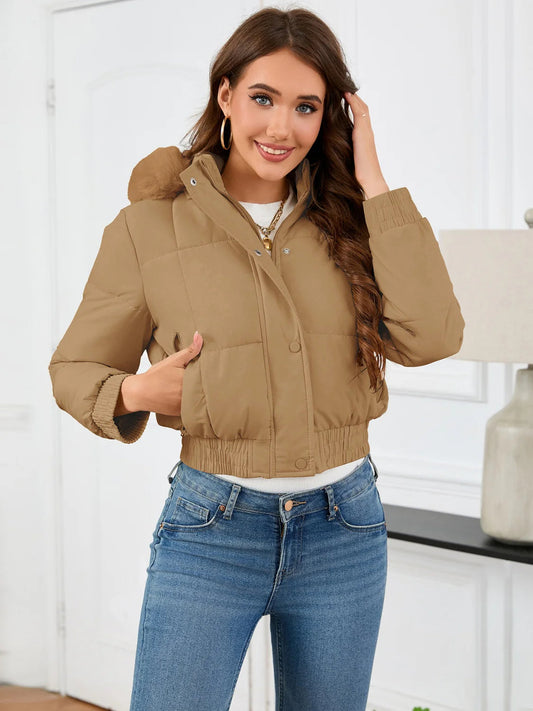 Stijlvolle Cropped Winterjas Voor Dames - Ella