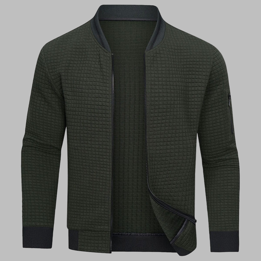 Comfortabele en warme herentrui met rits