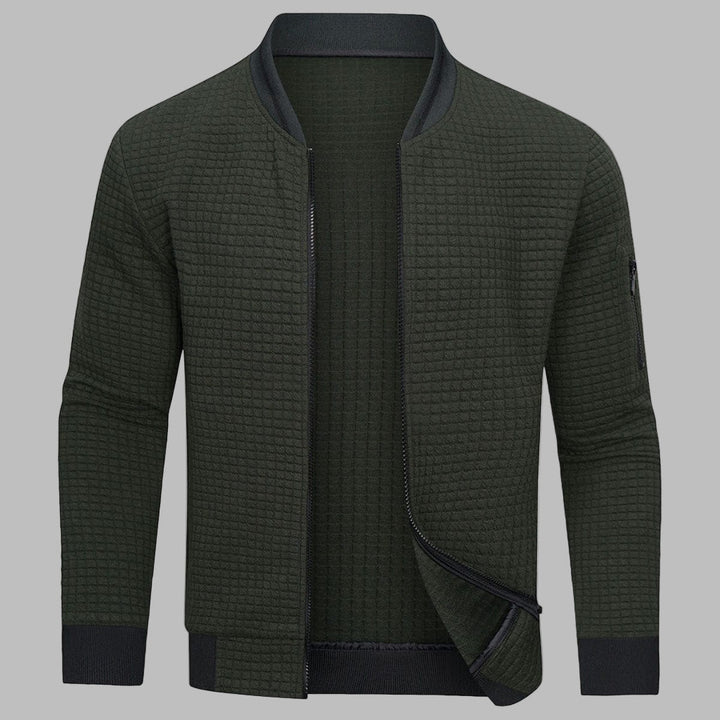 Comfortabele en warme herentrui met rits