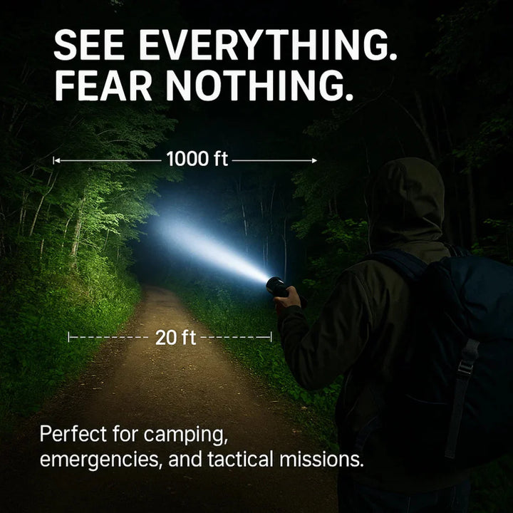 100000 lumen tactische zaklamp