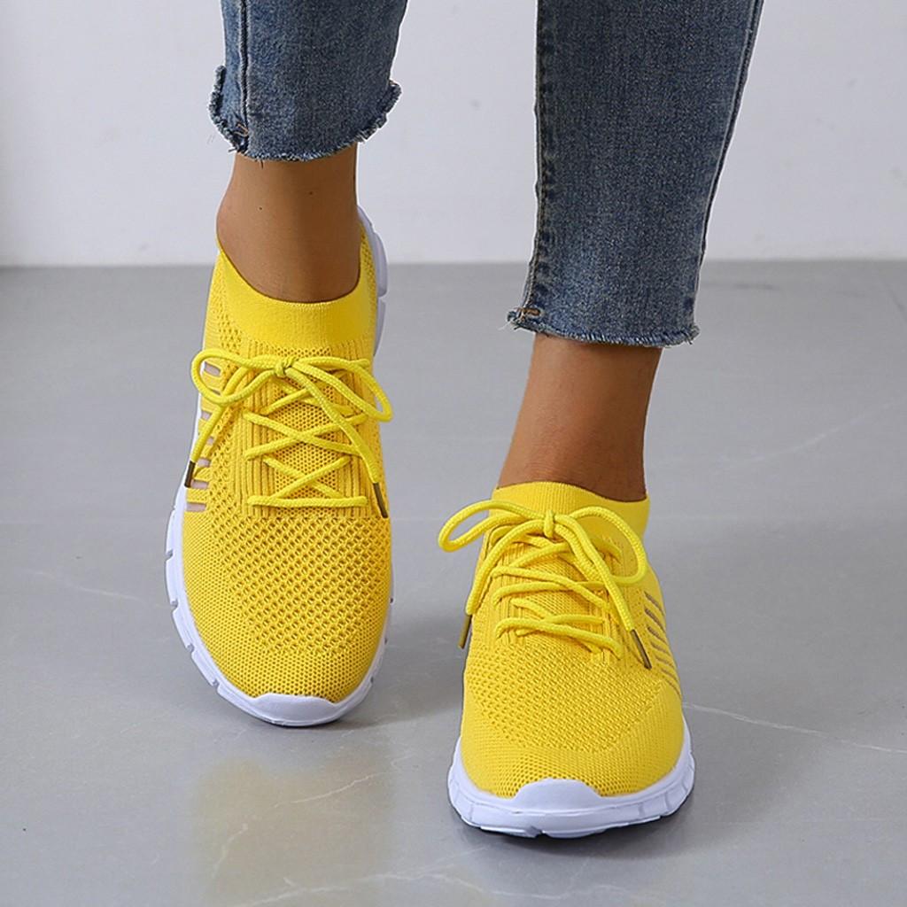 Comfortabele elastrische dames schoenen orthopedische sneakers met vetersluiting en ondersteunende dempende zool sportschoenen vrouwen zomer schoenen