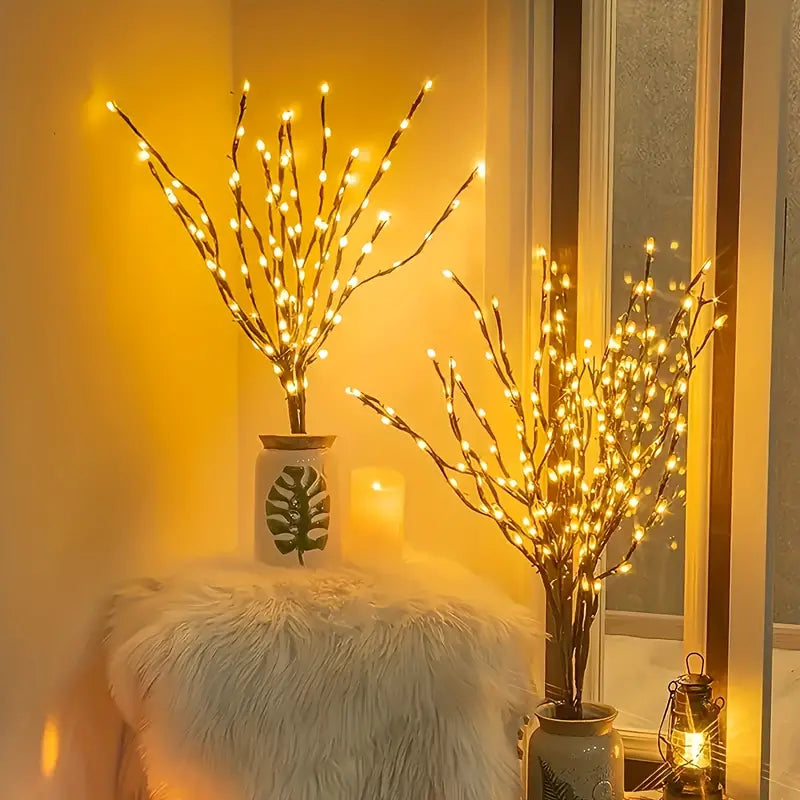 GlowBranch 20 LED Taklamp – Sfeervolle Verlichting voor Binnen, Feest, Halloween & Kerstdecoratie, Werkt op 2 AA-batterijen