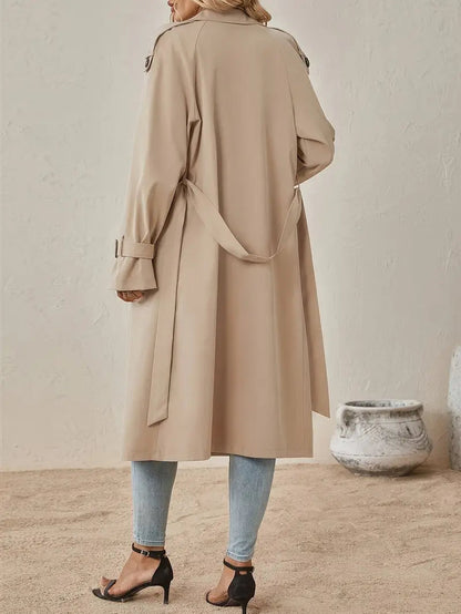 Premium Lange trenchcoat Dames Jas Met Knopen - Joelle