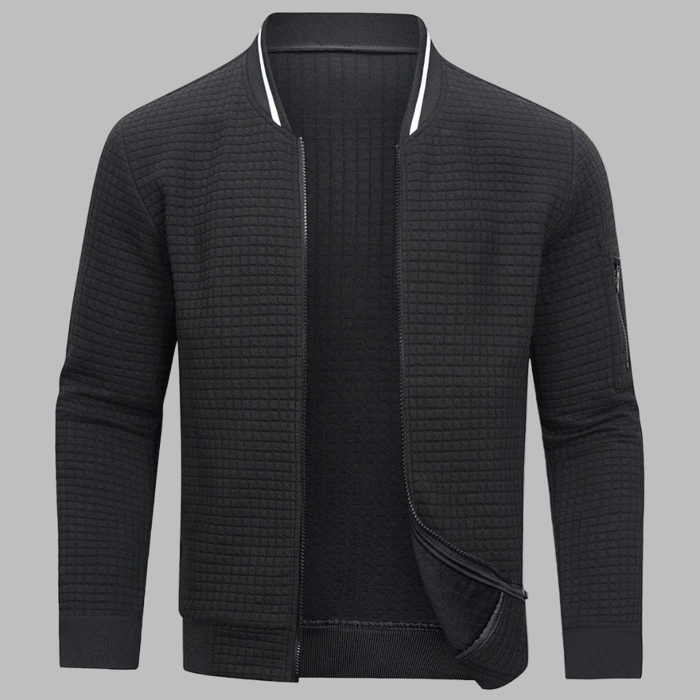 Comfortabele en warme herentrui met rits