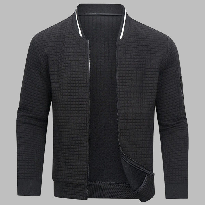 Comfortabele en warme herentrui met rits