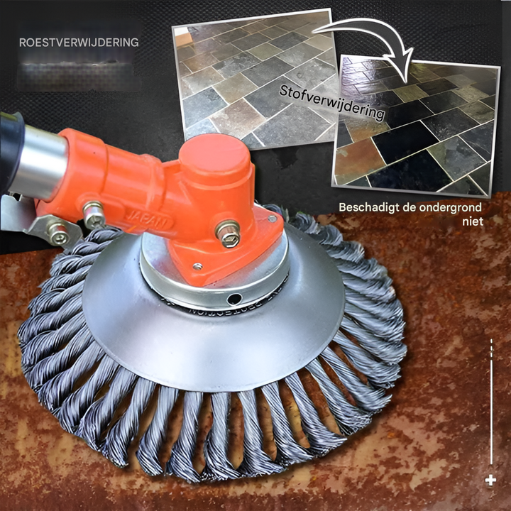 Koolstofstalen onkruidborstel en trimmer (Alleen borstel)