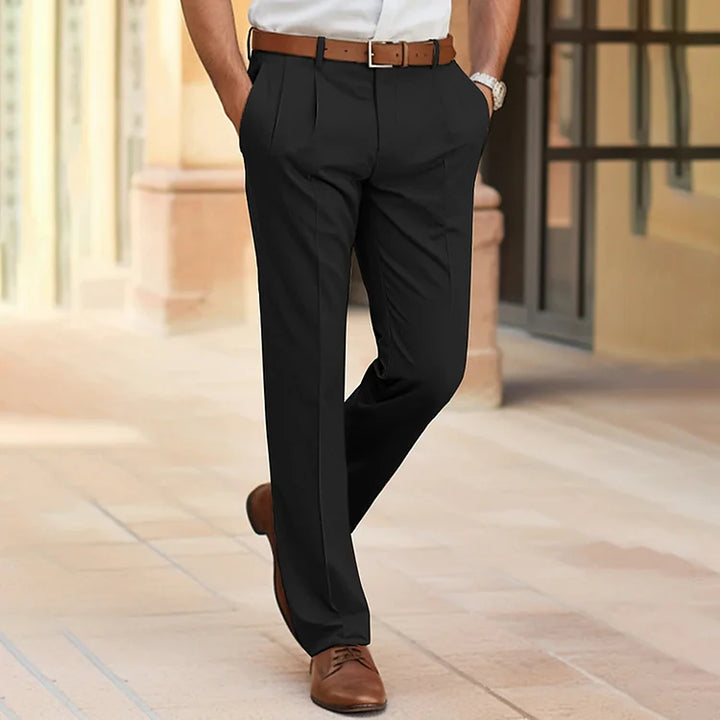 Casual Office Broek voor Heren met Rechte Pijp