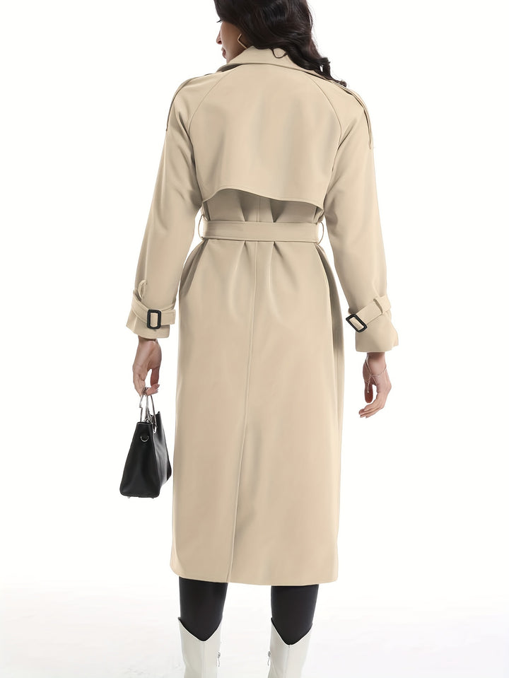 MILA - Lange Dubbelzijdige Trenchcoat Met Riem