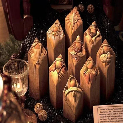 Kerststal Zuilenbeelden - Hemels - Decoratief - Spiritueel