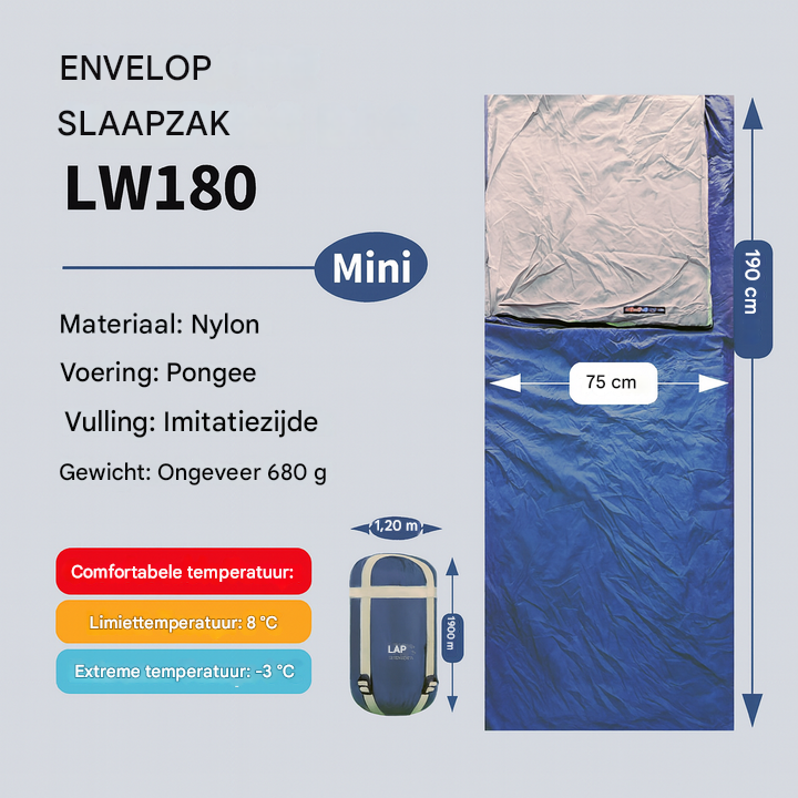 Compacte slaapzak