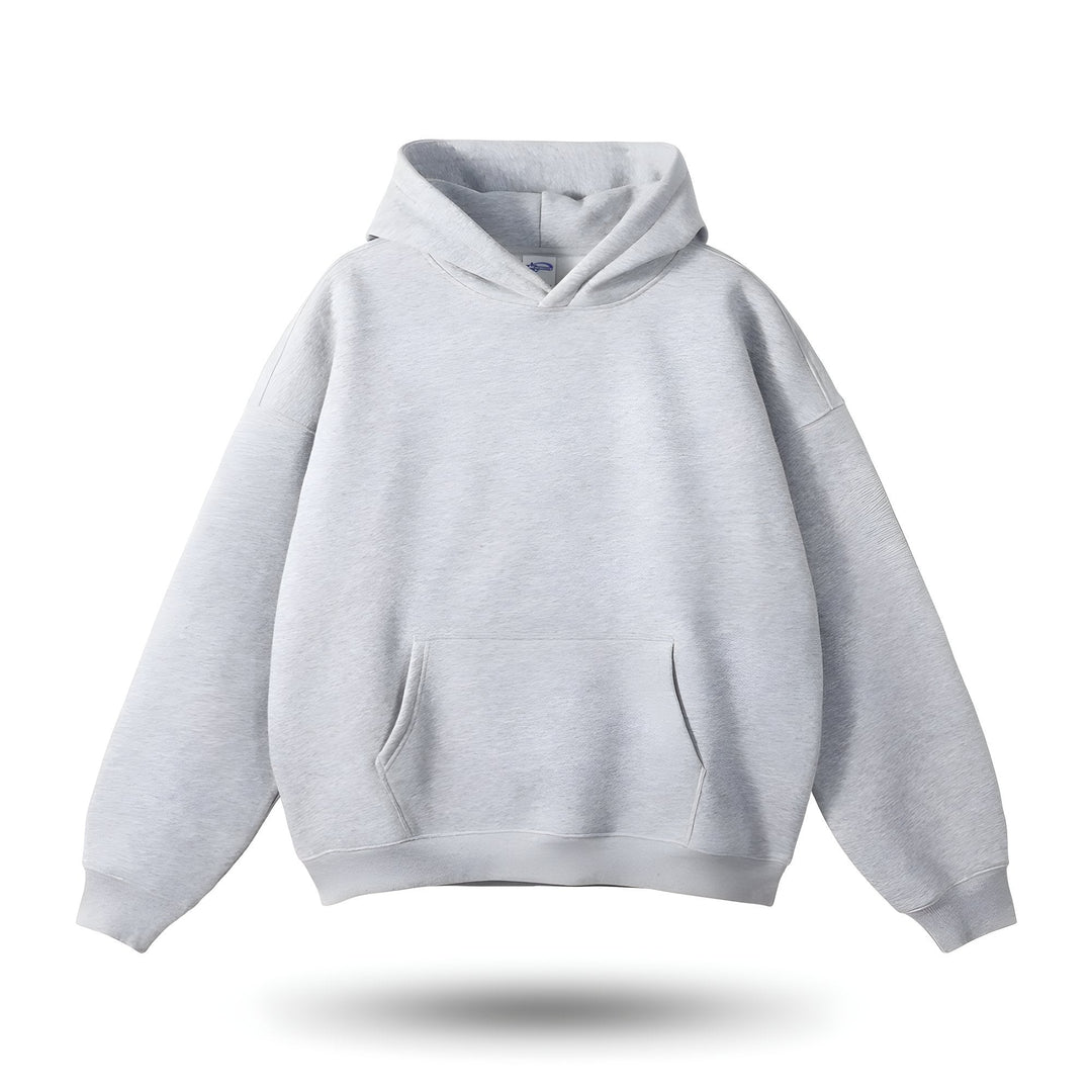 Oversized Grijze Heren Hoodie Met Zakken - Virendo