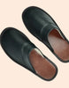 Antislip comfortabele binnenslippers van echt leer