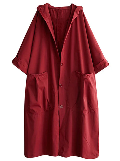 Lange Waterdichte Trenchcoat Voor Dames