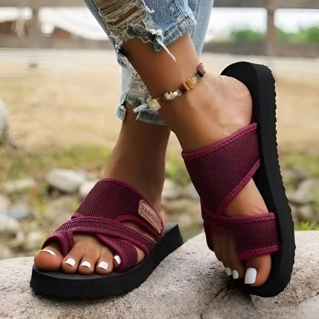 Orthopedische sandalen voor dames met knobbelcorrectie