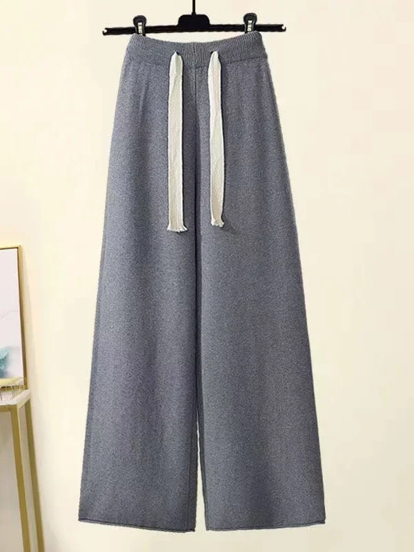 Gebreide 2-Delige Set Voor Dames, Losse Coltrui En Wijde Broek - Sarah