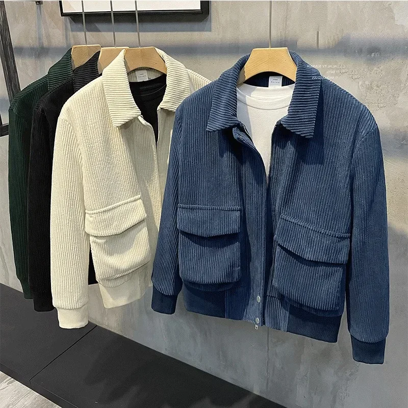 Stijlvolle Dikke Corduroy Heren jas Voor De Winter - Gianni