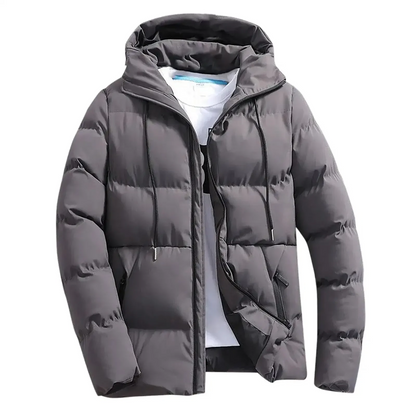 Casual Puffer Winterjas Met Capuchon Voor Heren - Nordelle