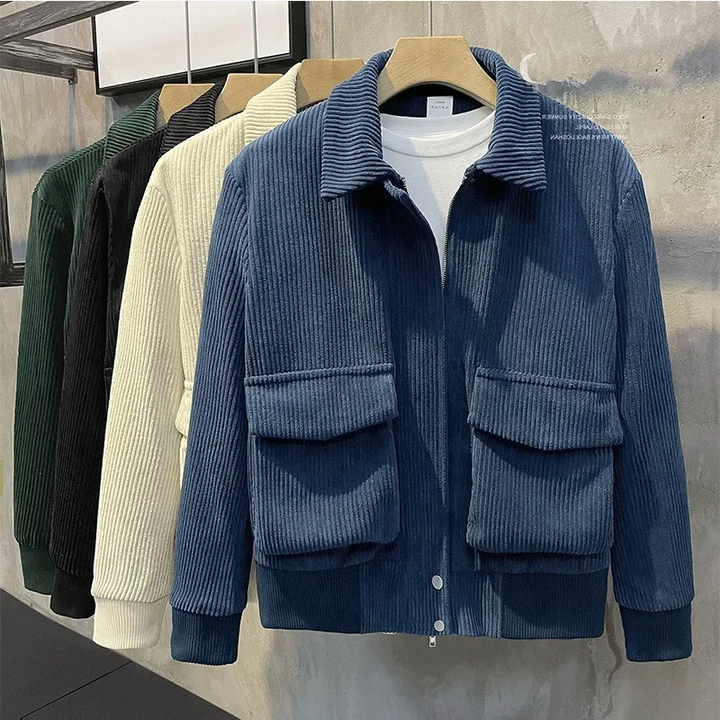 Stijlvolle Dikke Corduroy Heren jas Voor De Winter - Gianni