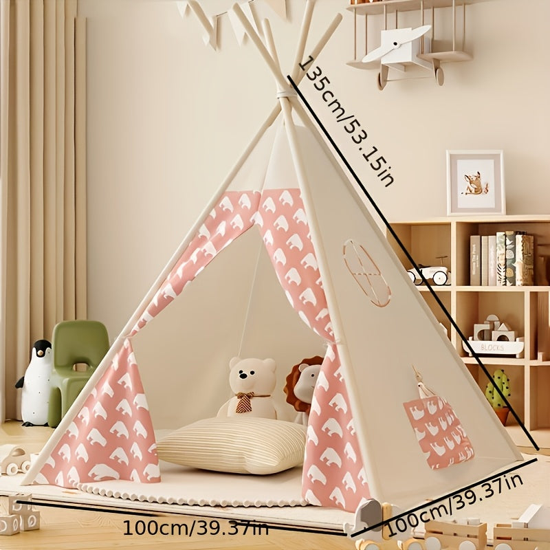 TinyHaven Tipi Tent - Speels en Comfortabel voor Binnen en Buiten