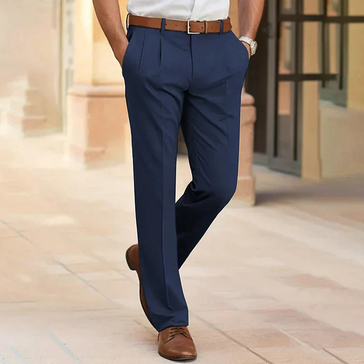 Casual Office Broek voor Heren met Rechte Pijp