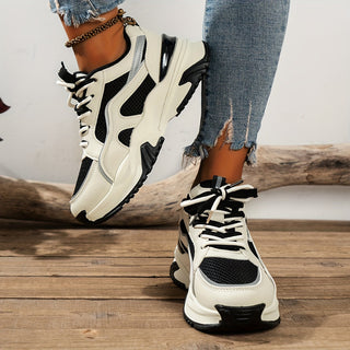 Stijlvolle Dames Sneakers Met Hoge Zool