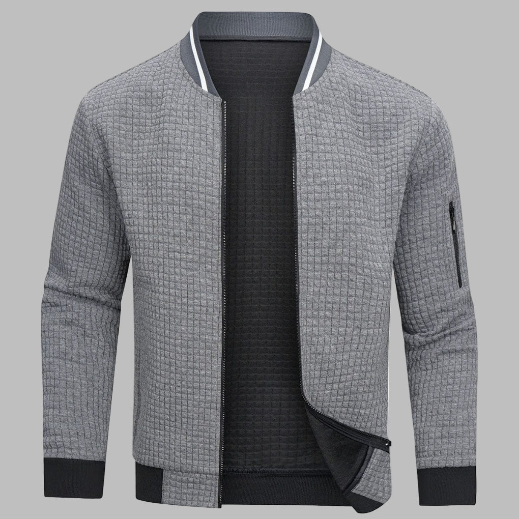 Comfortabele en warme herentrui met rits