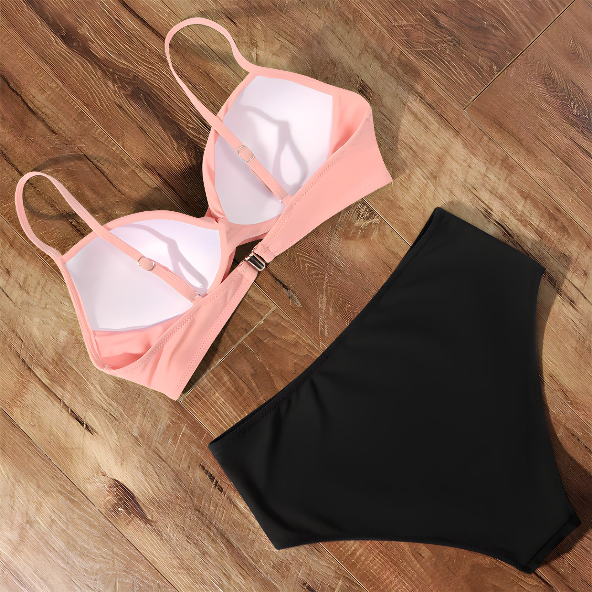 bikini met strik sexy badpak voor dames vakantie badpak met strik bij de borst en bikini broekje broek met hoge taille en top met verstelbare bandjes