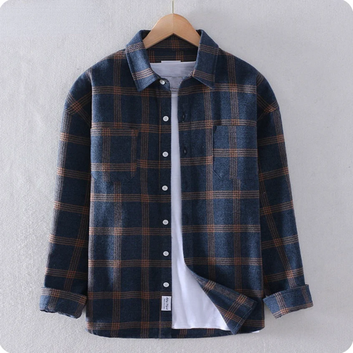Klassieke stijl voor herfst en winter heren geruit overhemd