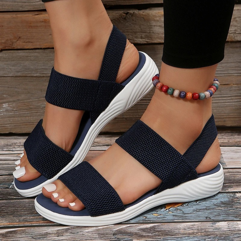 orthopedsiche sandalen vrouwen zomer lente elastische banden instappers slip on slippers strand dempend en ondersteunend witte zool