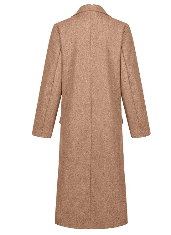 Lange Kasjmier Trenchcoat jas Met Knopen