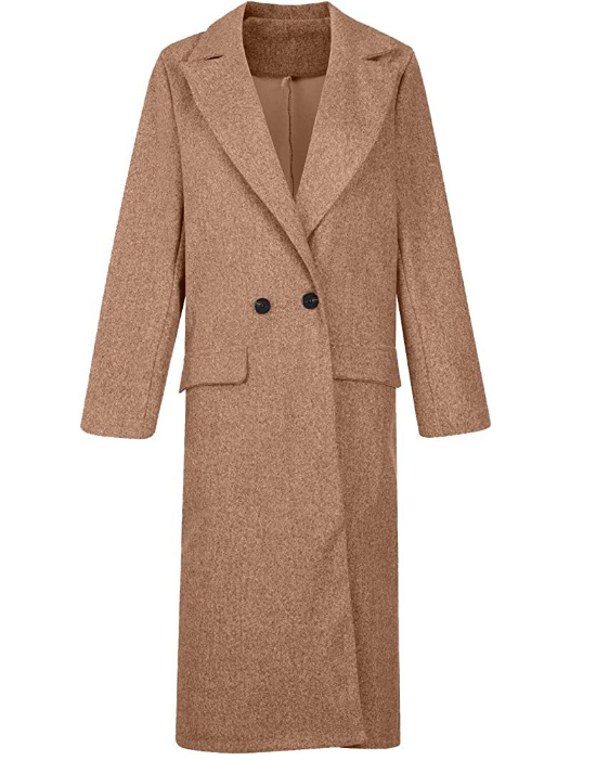 Lange Kasjmier Trenchcoat jas Met Knopen