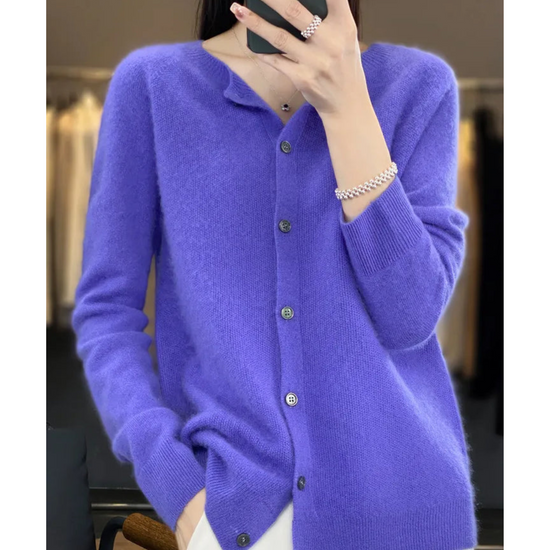 Zachte Merino Wollen Dames Cardigan - Milana