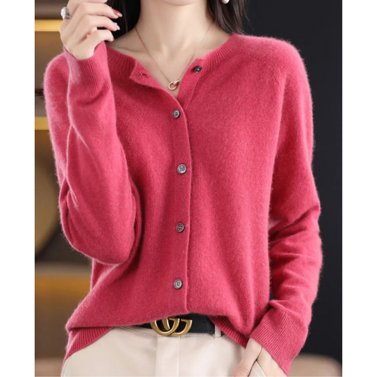 Zachte Merino Wollen Dames Cardigan - Milana