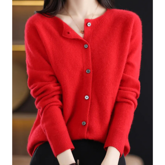 Zachte Merino Wollen Dames Cardigan - Milana