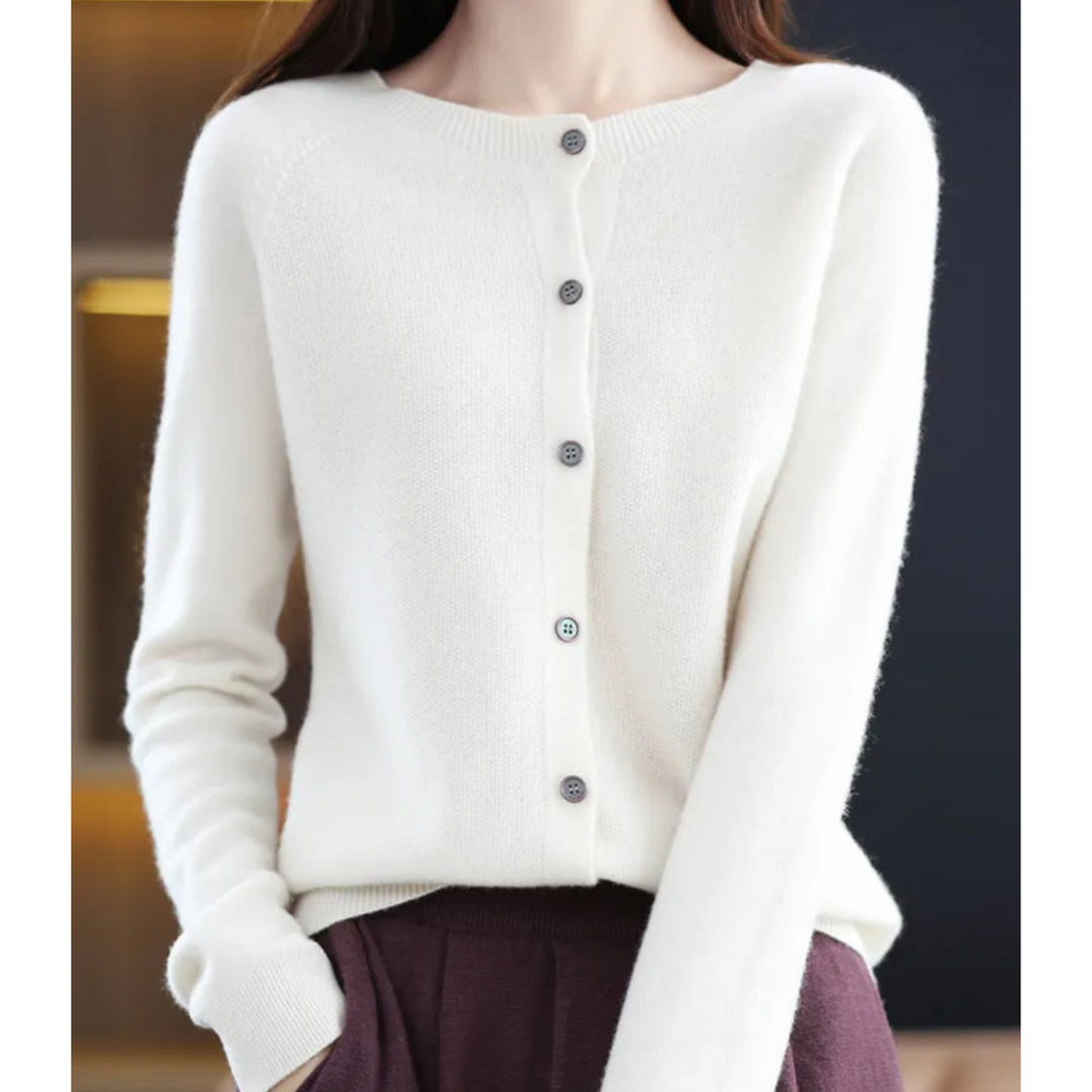 Zachte Merino Wollen Dames Cardigan - Milana