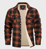 Elegant heren flanellen jack in vintage stijl met fleece voering en knoopsluiting - George
