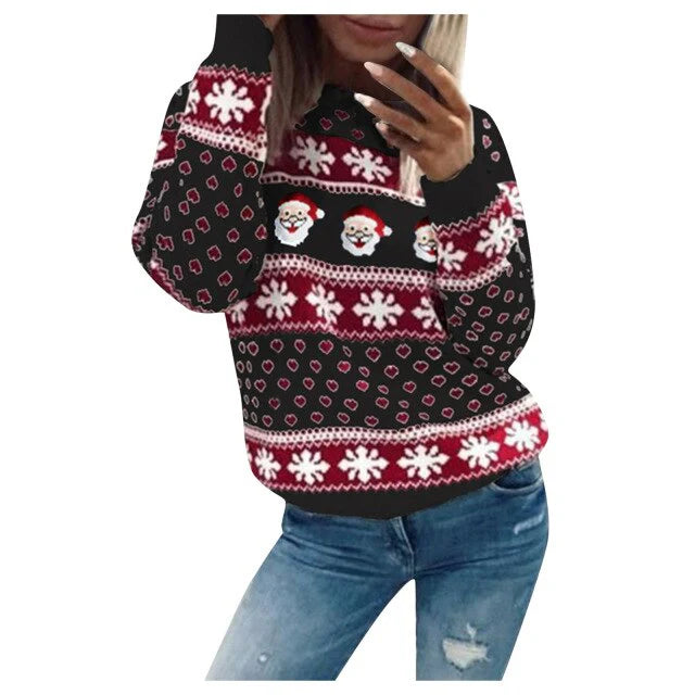 Warme Casual Kersttrui voor Dames