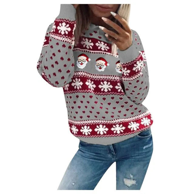 Warme Casual Kersttrui voor Dames