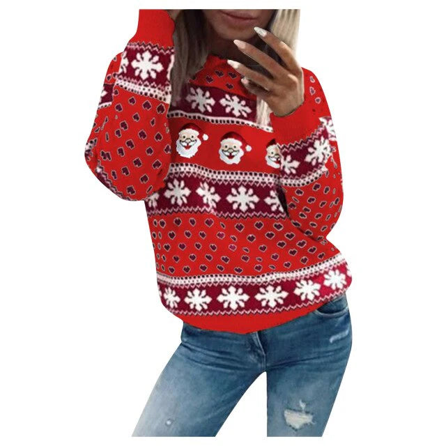 Warme Casual Kersttrui voor Dames