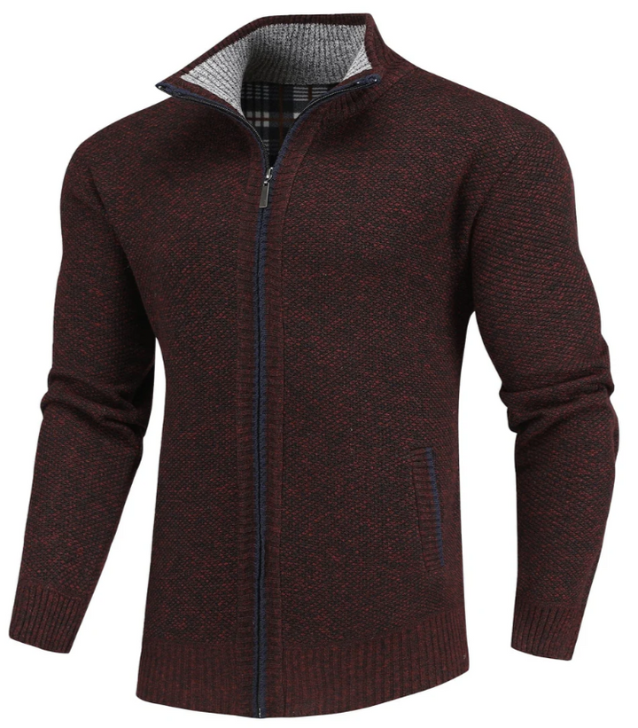 Comfortabel Gebreid Flanellen Vest Met Rits - George