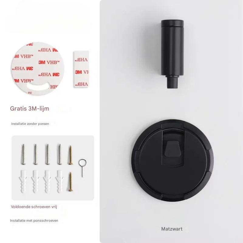 Magnetische deurstopper voor vloermontage zonder boren