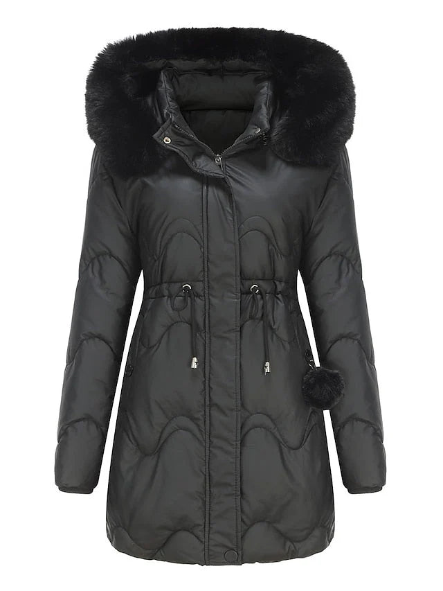 Elegante gevoerde Dames winter jas - Viviene