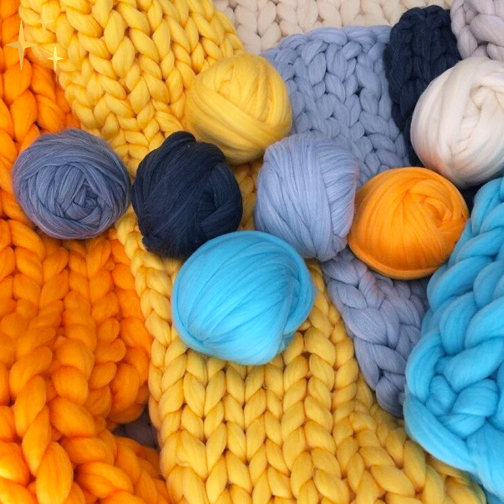 KnitLuxe Chunky Wol – 1000g XXL Garen voor Zelfgebreide Zachte Dekens